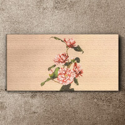 Schilderij op doek Bloemenmotief in delicate tinten