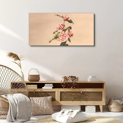 Schilderij op doek Bloemenmotief in delicate tinten