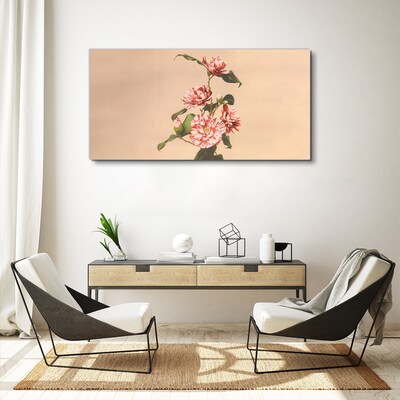 Schilderij op doek Bloemenmotief in delicate tinten