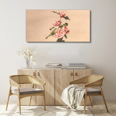 Schilderij op doek Bloemenmotief in delicate tinten