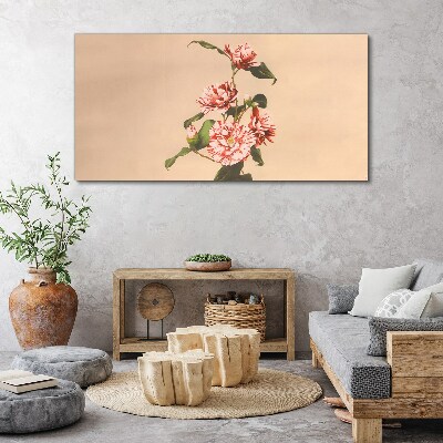Schilderij op doek Bloemenmotief in delicate tinten