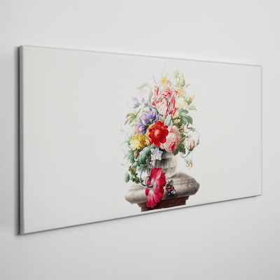 Canvas schilderij Bloemstuk in een vaas