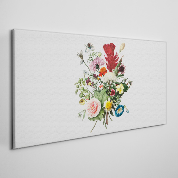 Canvas schilderij Bloemencompositie in pastelkleuren