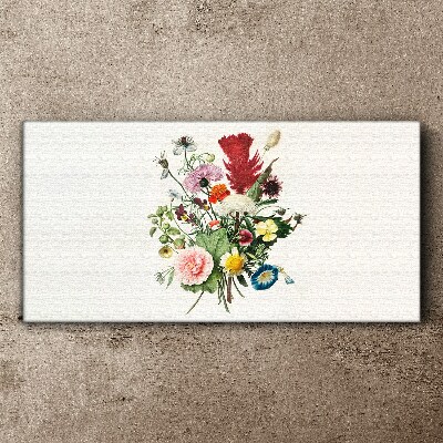 Canvas schilderij Bloemencompositie in pastelkleuren