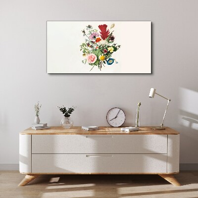 Canvas schilderij Bloemencompositie in pastelkleuren