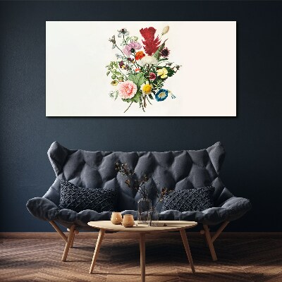 Canvas schilderij Bloemencompositie in pastelkleuren