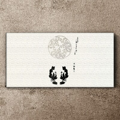 Schilderij op doek De balans van de natuur in monochroom