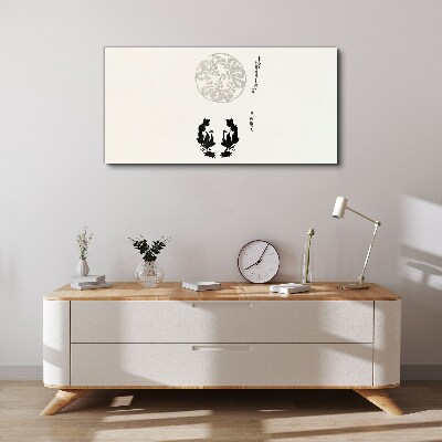 Schilderij op doek De balans van de natuur in monochroom