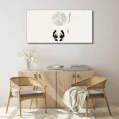 Schilderij op doek De balans van de natuur in monochroom