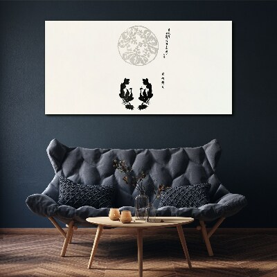 Schilderij op doek De balans van de natuur in monochroom