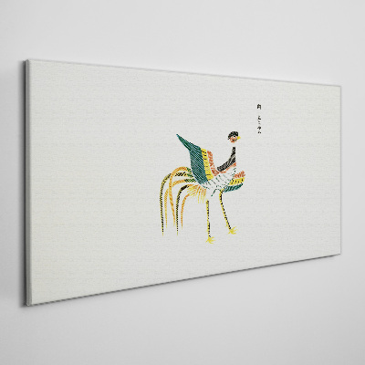 Canvas schilderij Kleurrijke vogel op de achtergrond