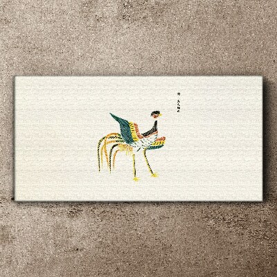 Canvas schilderij Kleurrijke vogel op de achtergrond