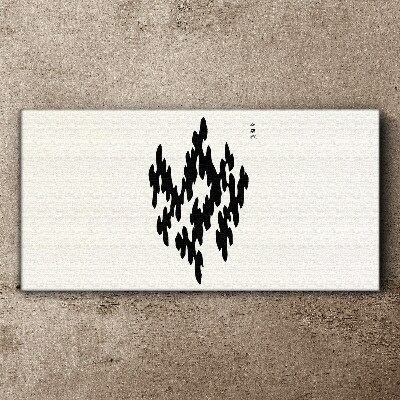 Schilderij op doek Zwarte figuren op een witte achtergrond