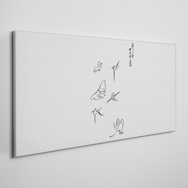 Canvas schilderij De delicatesse van bewegende vlinders