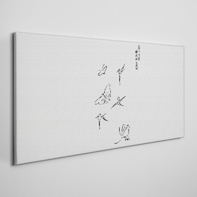 Canvas schilderij De delicatesse van bewegende vlinders