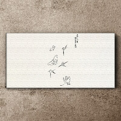 Canvas schilderij De delicatesse van bewegende vlinders