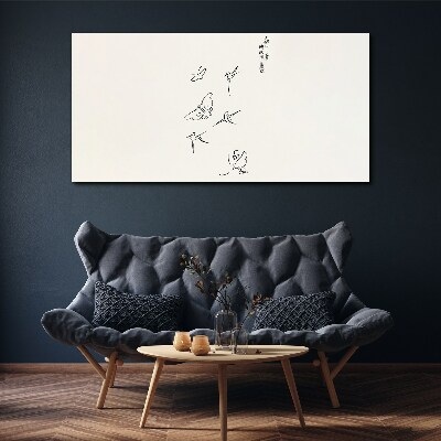 Canvas schilderij De delicatesse van bewegende vlinders