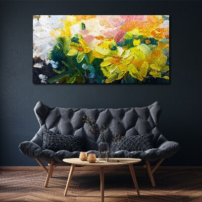 Schilderij op doek Lentebloemen in intense kleuren
