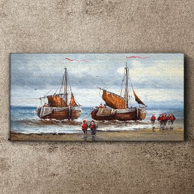 Foto op canvas Zeilen aan de horizon