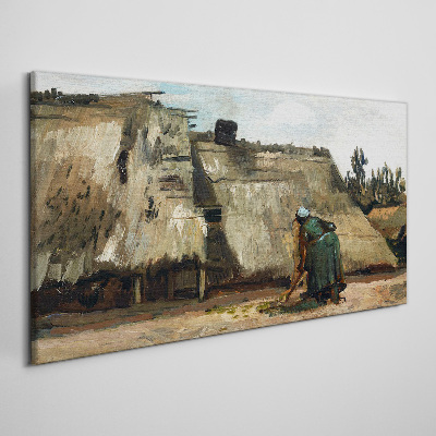 Schilderij op doek Werken in het veld