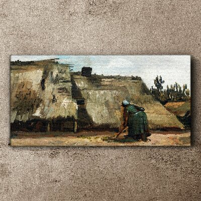 Schilderij op doek Werken in het veld