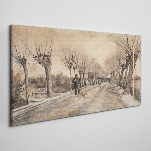 Foto op canvas Winterlandschap met bomen