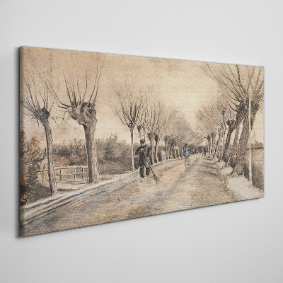 Foto op canvas Winterlandschap met bomen