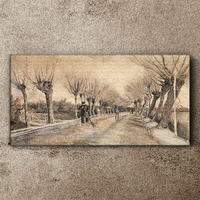 Foto op canvas Winterlandschap met bomen