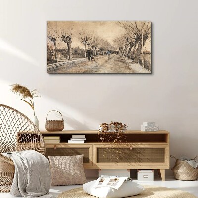 Foto op canvas Winterlandschap met bomen