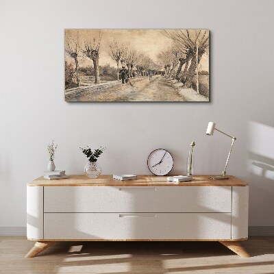 Foto op canvas Winterlandschap met bomen