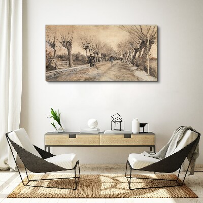 Foto op canvas Winterlandschap met bomen