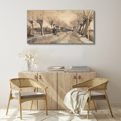 Foto op canvas Winterlandschap met bomen