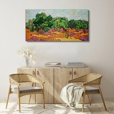 Schilderij op doek Olijven in de zon