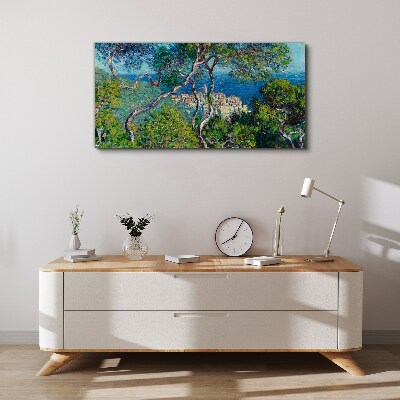 Foto op canvas Mediterraan landschap met bomen
