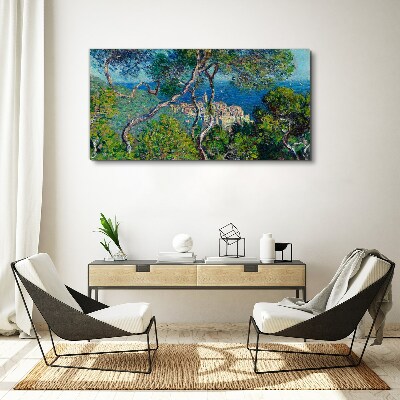 Foto op canvas Mediterraan landschap met bomen