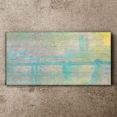 Foto op canvas Wintermorgen aan de rivier