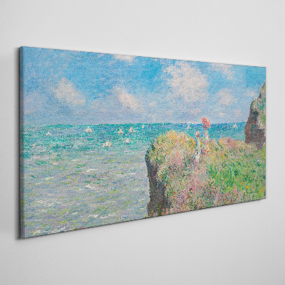 Canvas schilderij Zomerlandschap aan zee