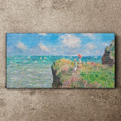 Canvas schilderij Zomerlandschap aan zee