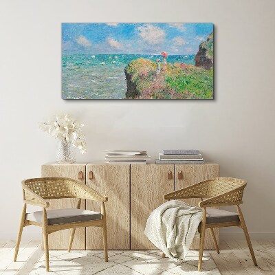 Canvas schilderij Zomerlandschap aan zee