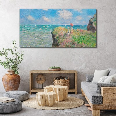 Canvas schilderij Zomerlandschap aan zee