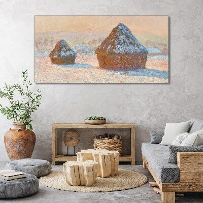 Foto op canvas Winterlandschap met sneeuwduinen