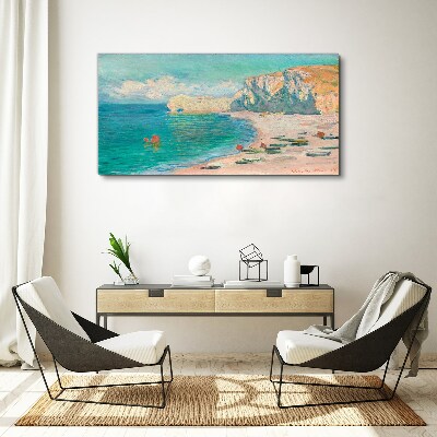 Schilderij op doek Strand in de Normandische zon