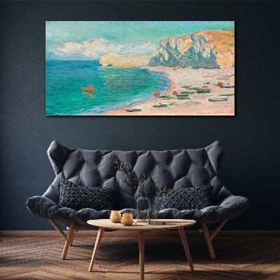 Schilderij op doek Strand in de Normandische zon