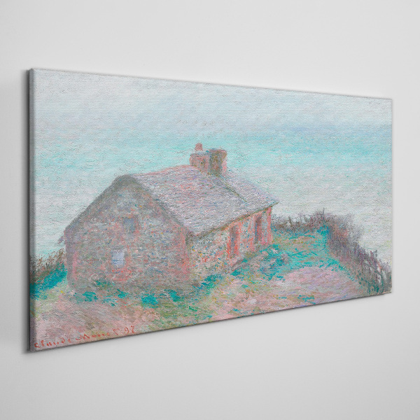 Canvas schilderij Huis aan zee