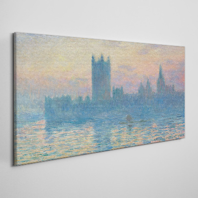 Canvas schilderij Zonsondergang boven Londen