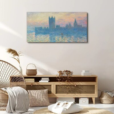 Canvas schilderij Zonsondergang boven Londen