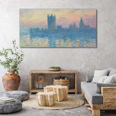 Canvas schilderij Zonsondergang boven Londen