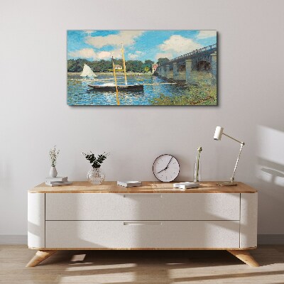 Schilderij op doek Een rustige haven op een zonnige dag