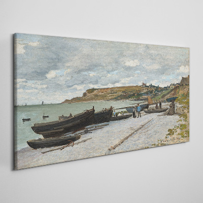 Canvas schilderij Een rustige haven op een zomerdag