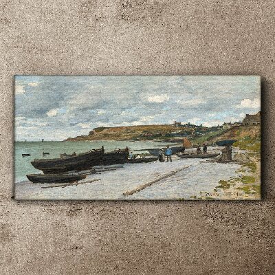 Canvas schilderij Een rustige haven op een zomerdag